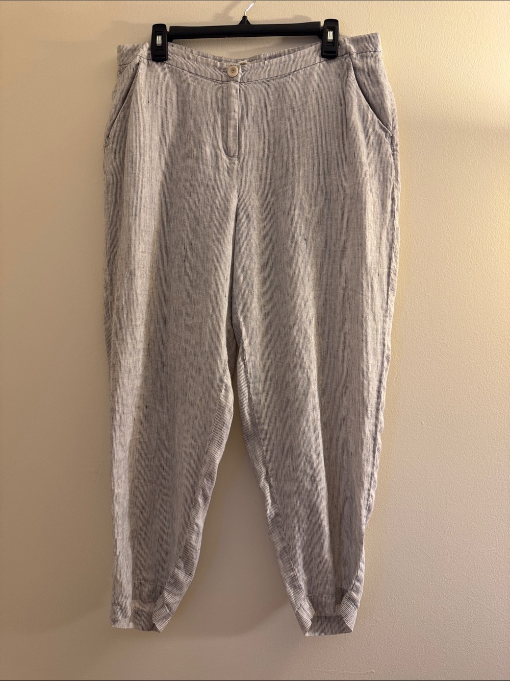 SALE EILEEN FISHER Organic Linen Striped Pants
